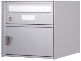 Briefkasten aus sendzimirverzinktem Stahl pulverbeschichtet in weissaluminium RAL 9006